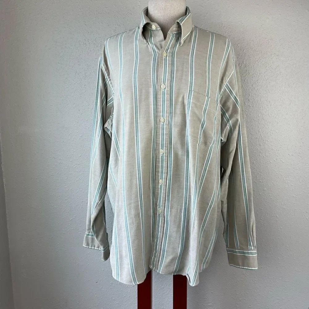 Vintage The Men’s Store at Sears Button Down Dress Shirt Size 16.5 34/35 EUC